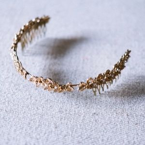 Brass Bejeweled Tiara